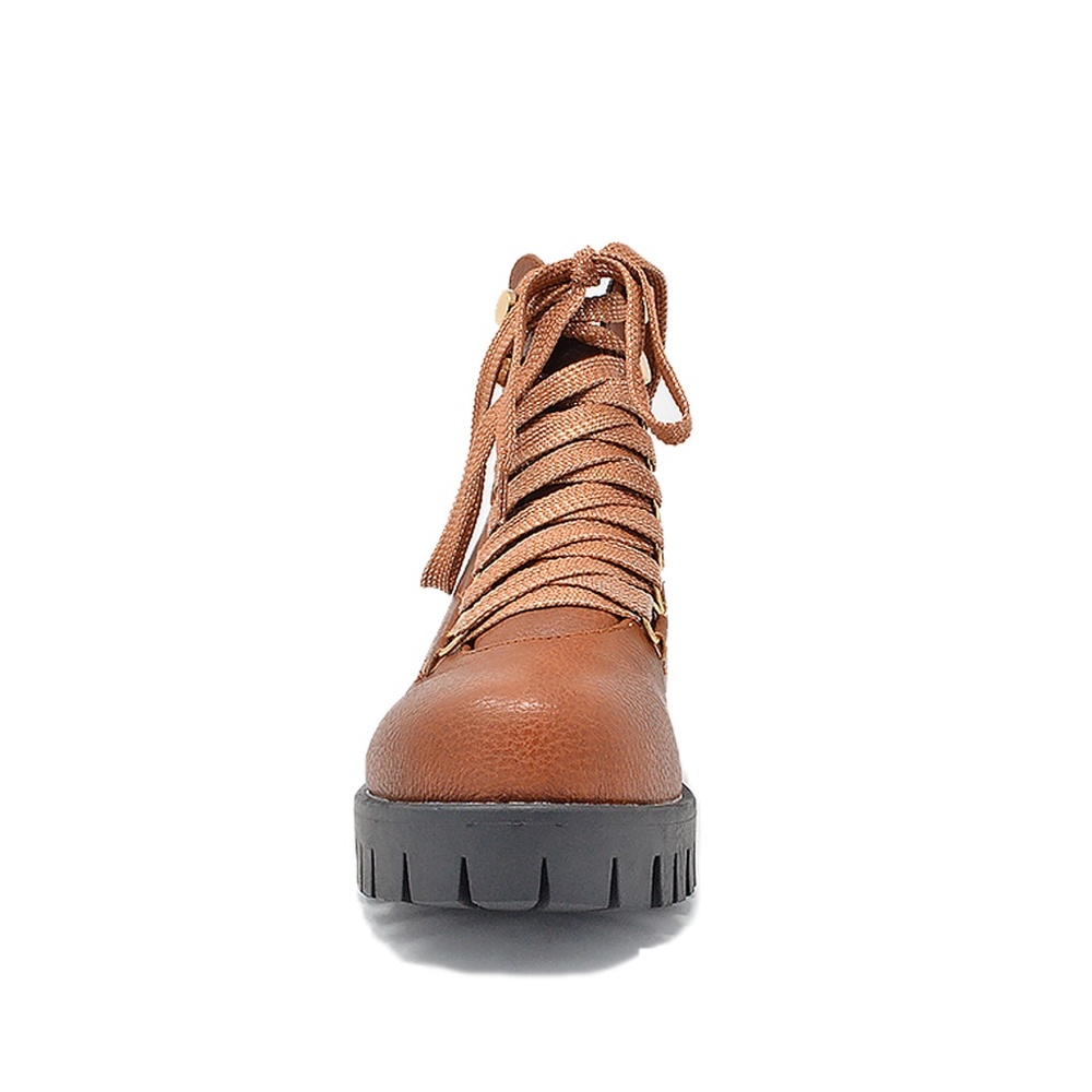 ⭐️ WOMEN'S LACE UP ANKLE COMBAT BOOTS - Picture 3 of 4